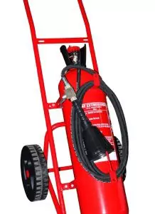 Estintore carrellato a biossido di carbonio da kg. 18 Classe B9 C