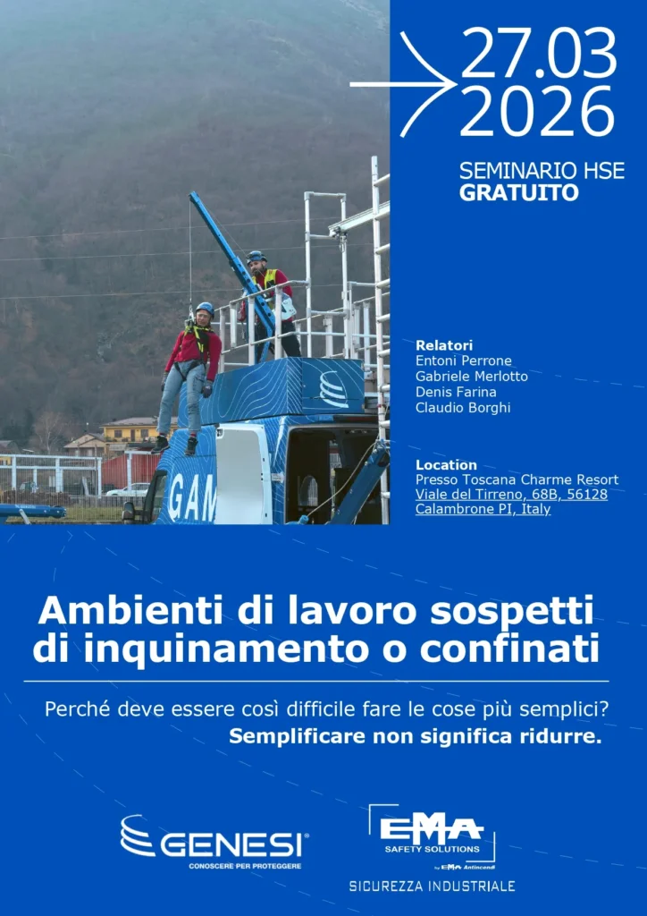 Seminario HSE gratuito – Ambienti confinati e UNI 11958:2024 | 27 marzo, Livorno